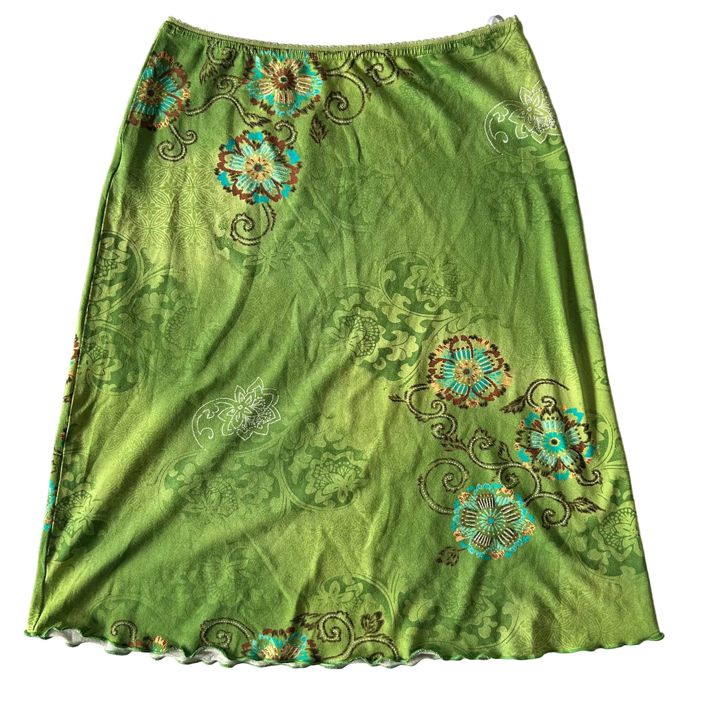 Green midi skirt M