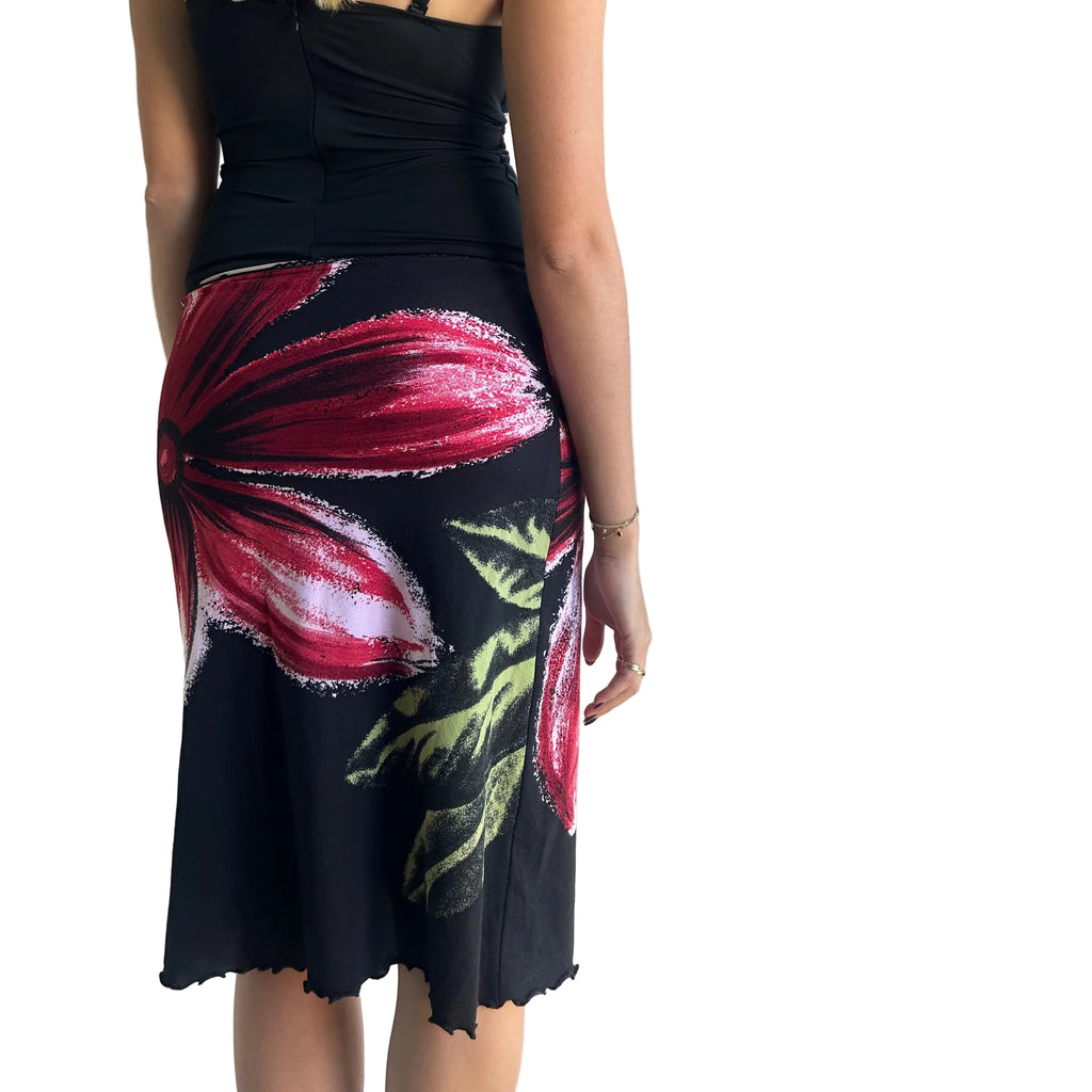 Flower midi skirt M