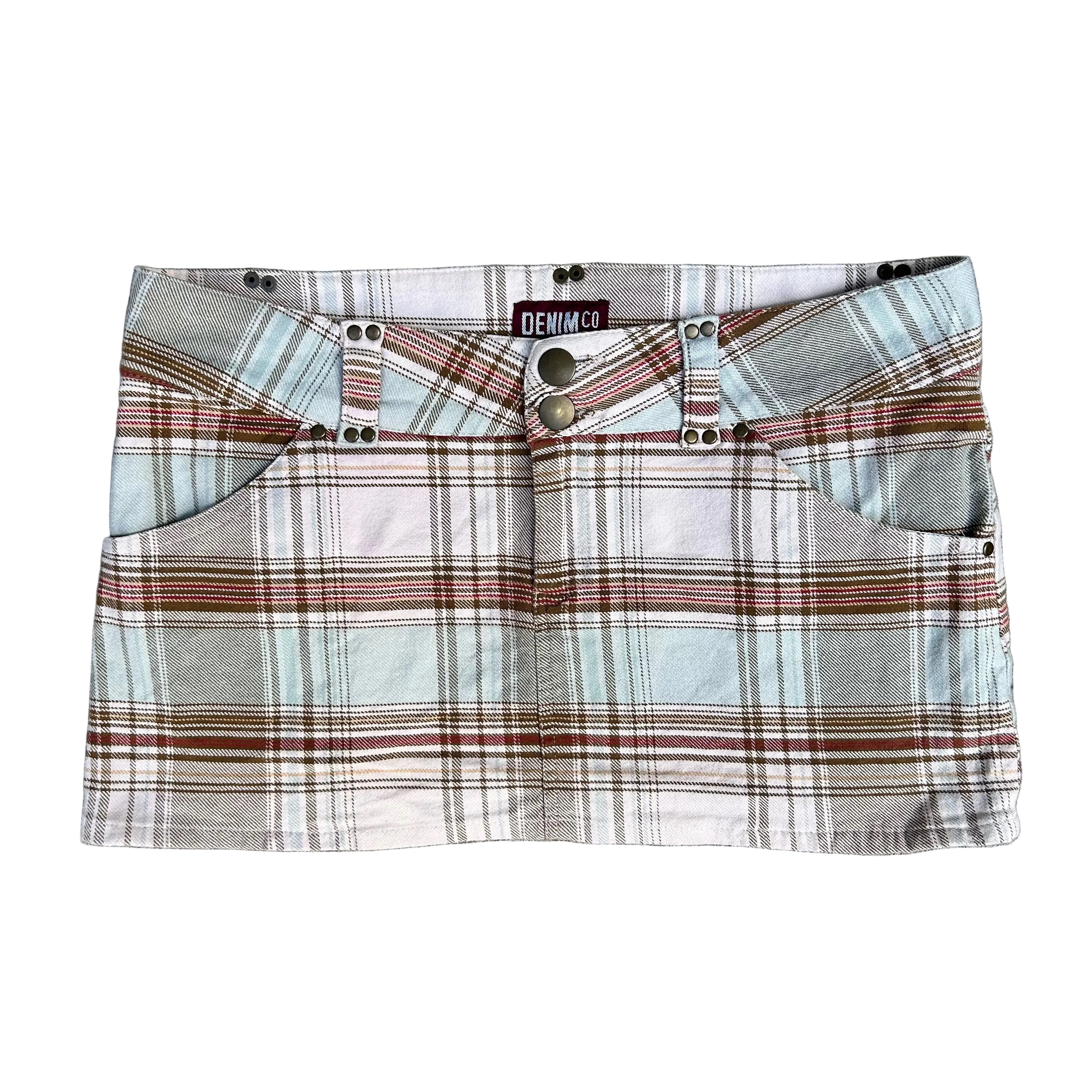 Plaid mini skirt: M