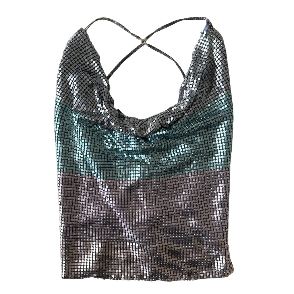 Morgan De Toi sparkly cow neck top XS/S