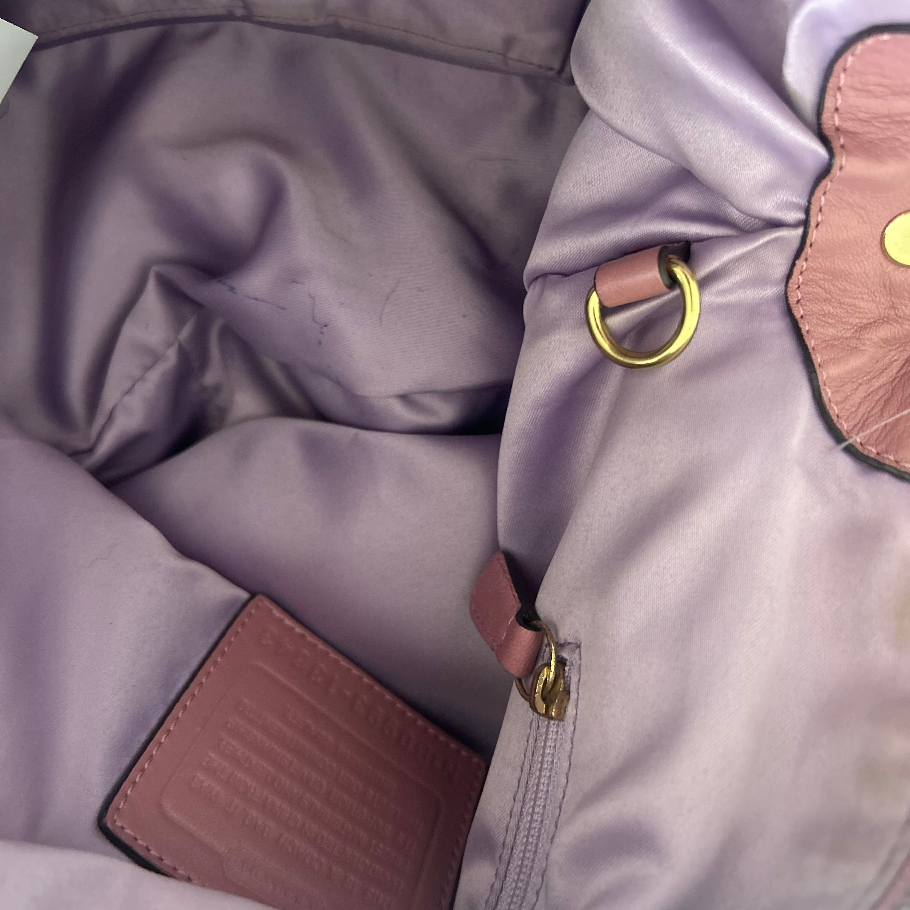 Coach pink patchwork hobo bag