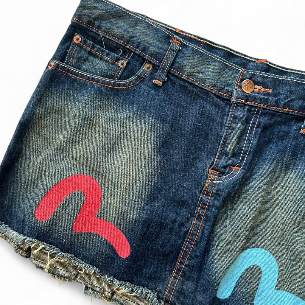 Deadstock Evisu denim skirt