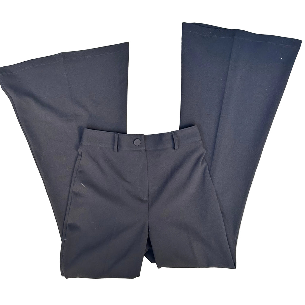 Flared black trousers made in Italy