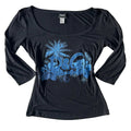 D&G graphic 3/4 sleeve top S/M