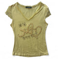 Morgan De Toi yellow sequin top