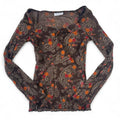 Floral mesh long sleeve: XS-small