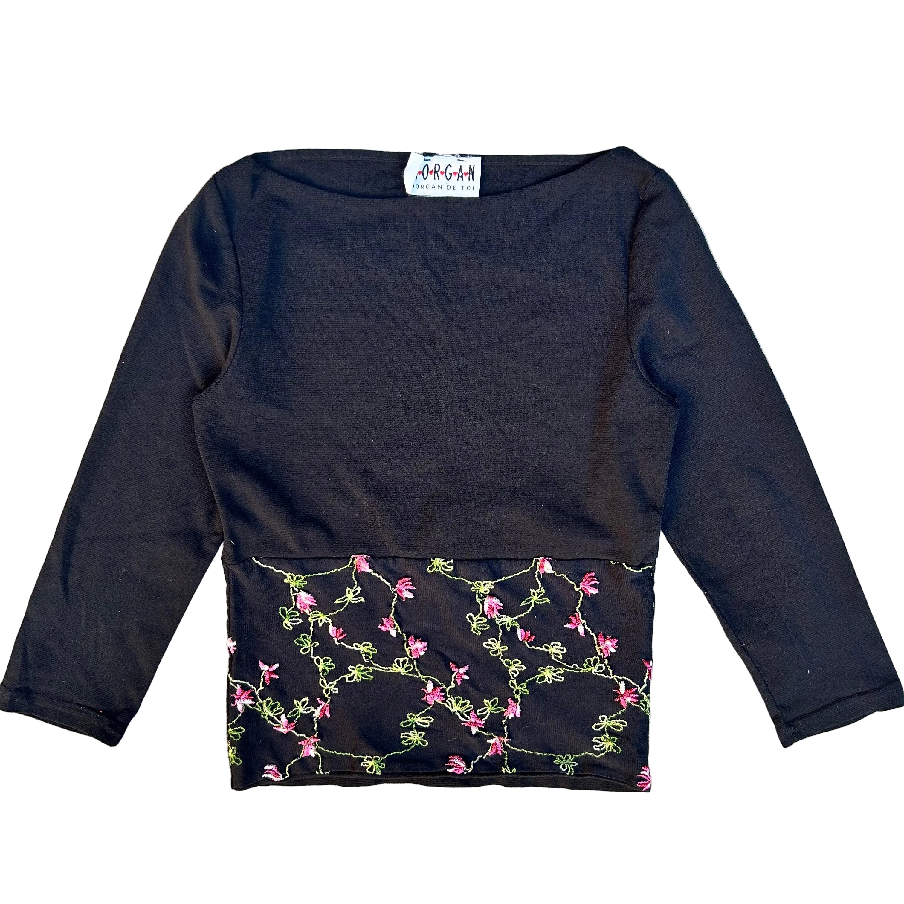 Morgan De Toi floral embroidered top: XS/S
