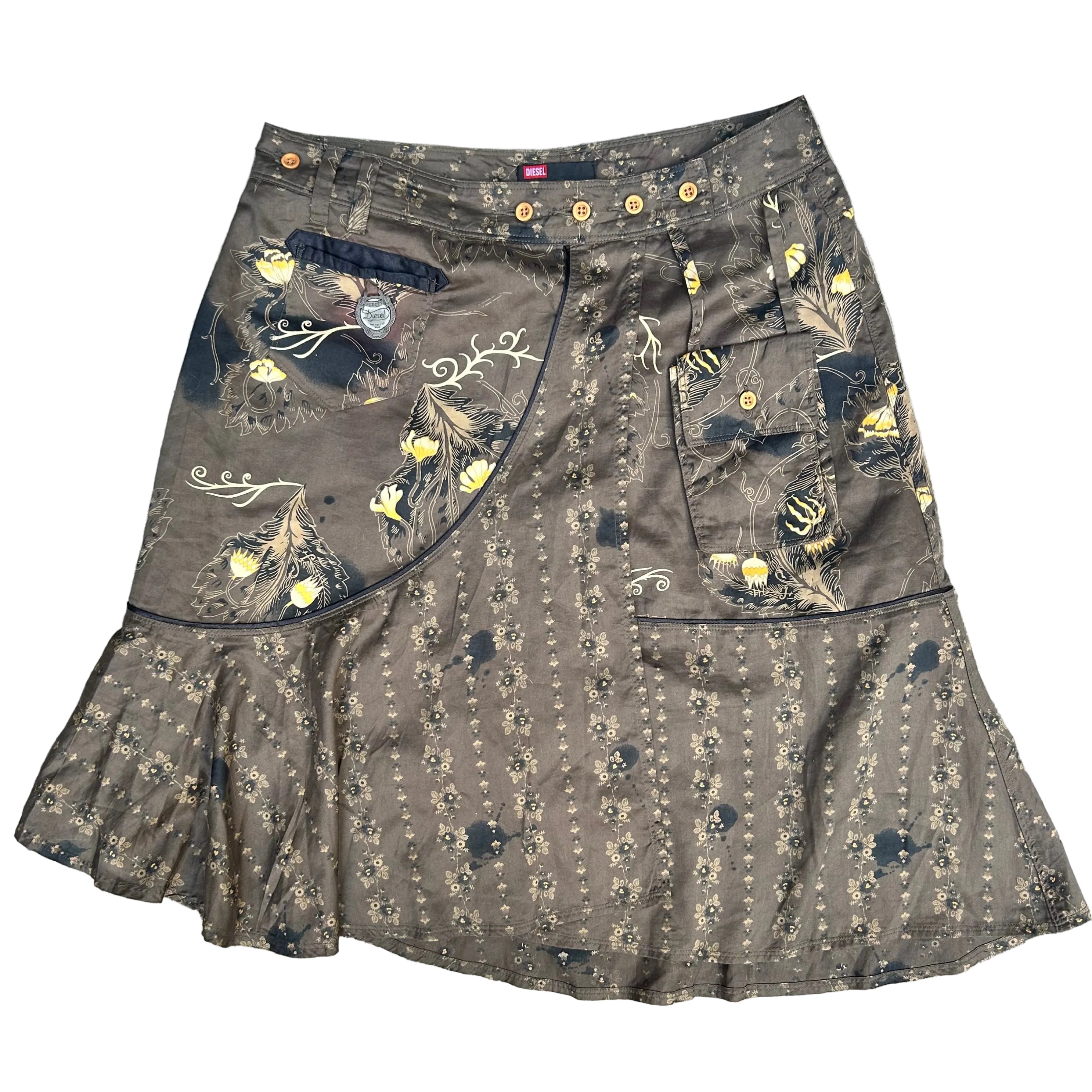Diesel 2000s archive wrap skirt