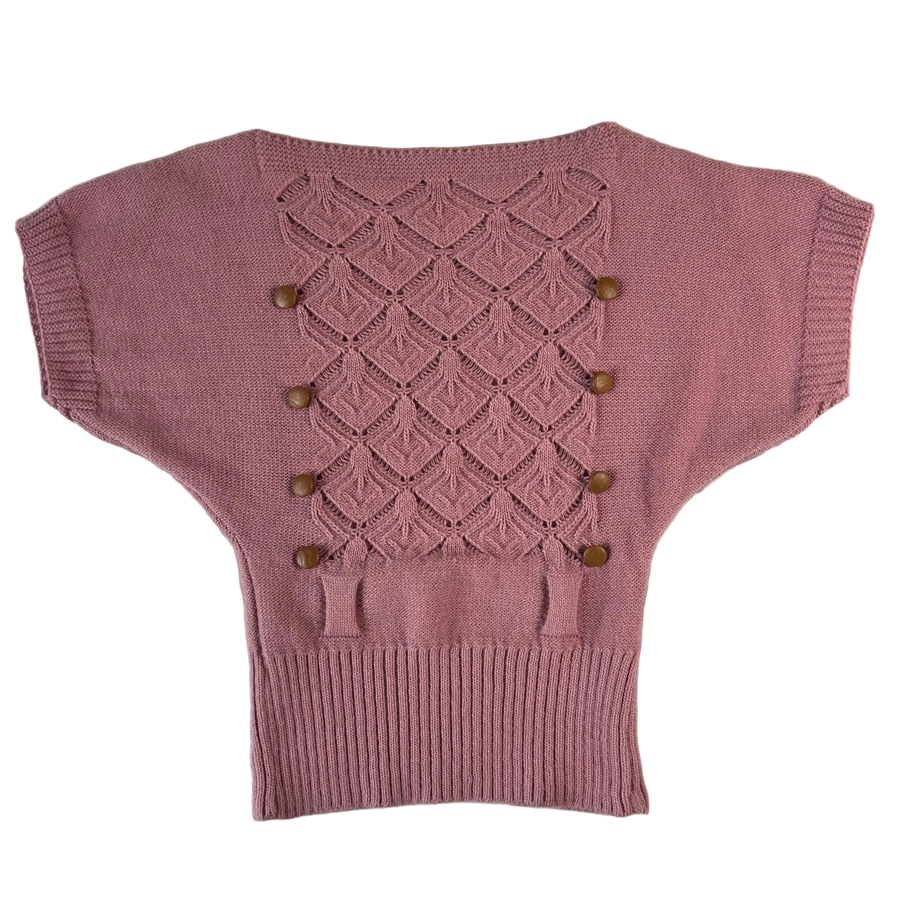 Pink wool knit made in Italy: free size