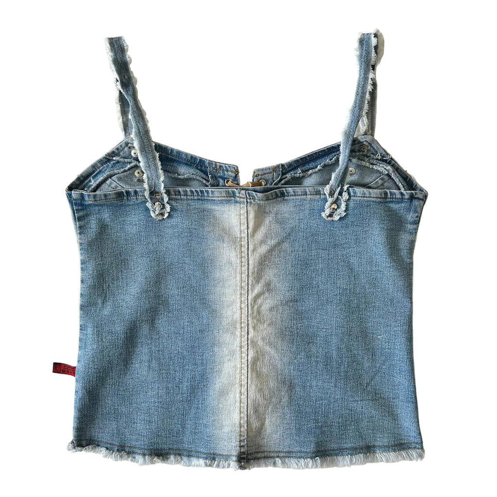Denim tie up top M/L