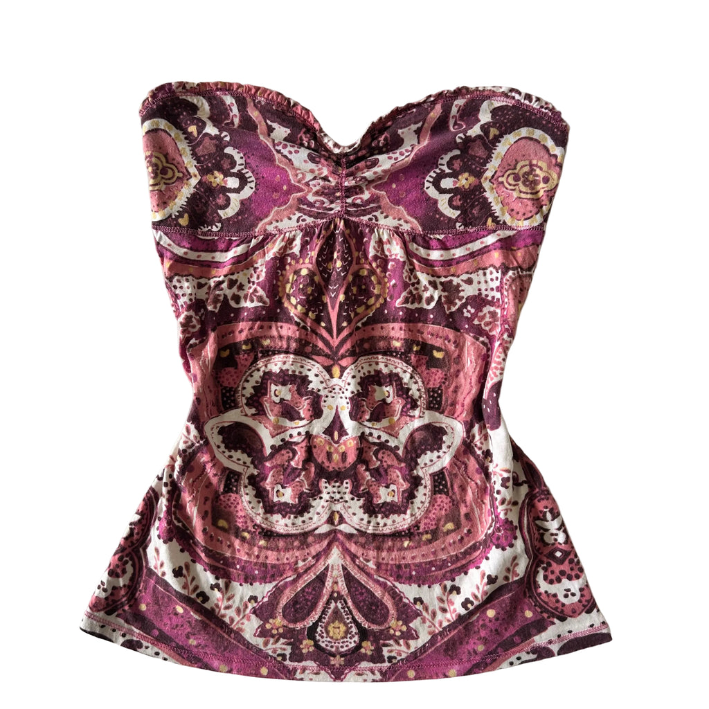 Pink strapless top S/M
