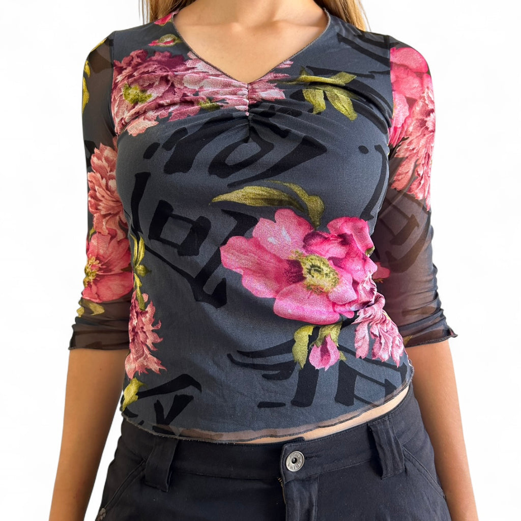 Morgan De Toi mesh 3/4 sleeve