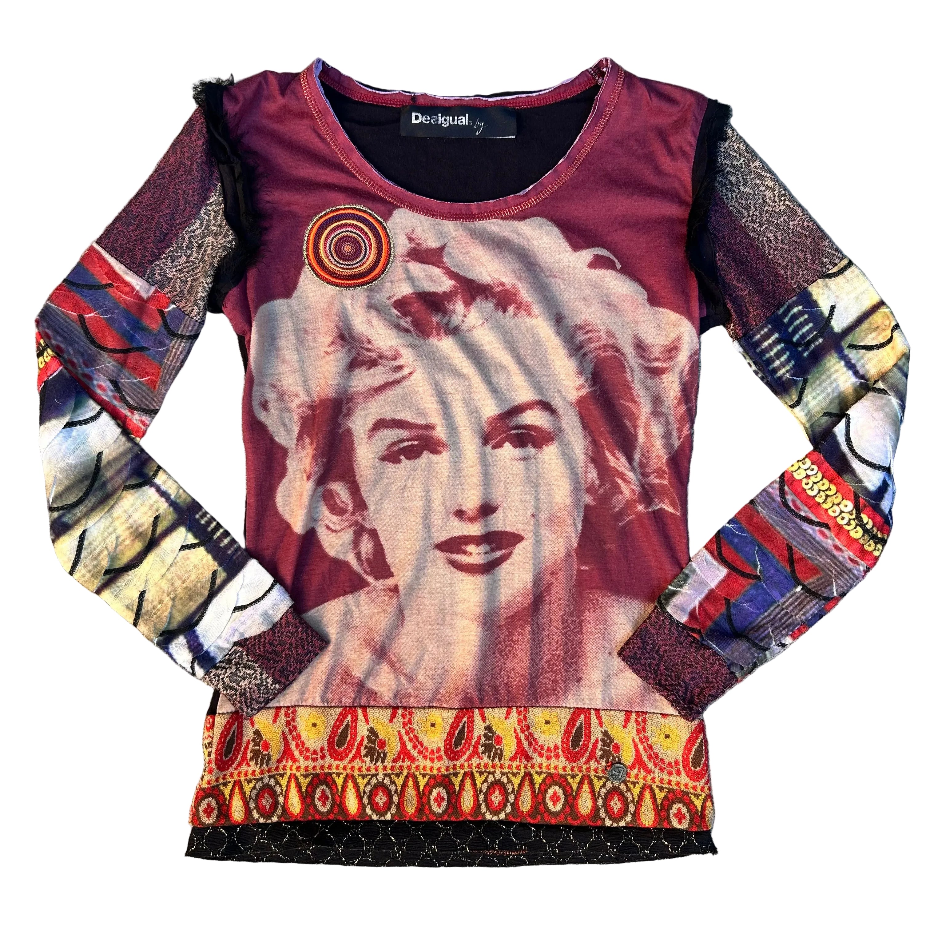 Desigual graphic long sleeve: S/M