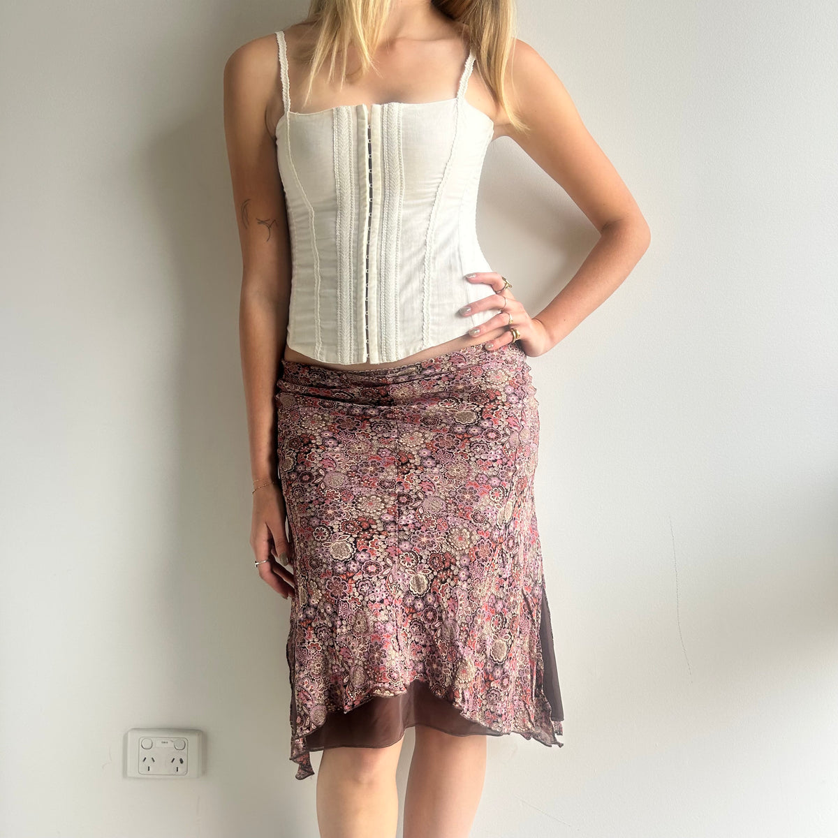 MNG floral skirt XS/S