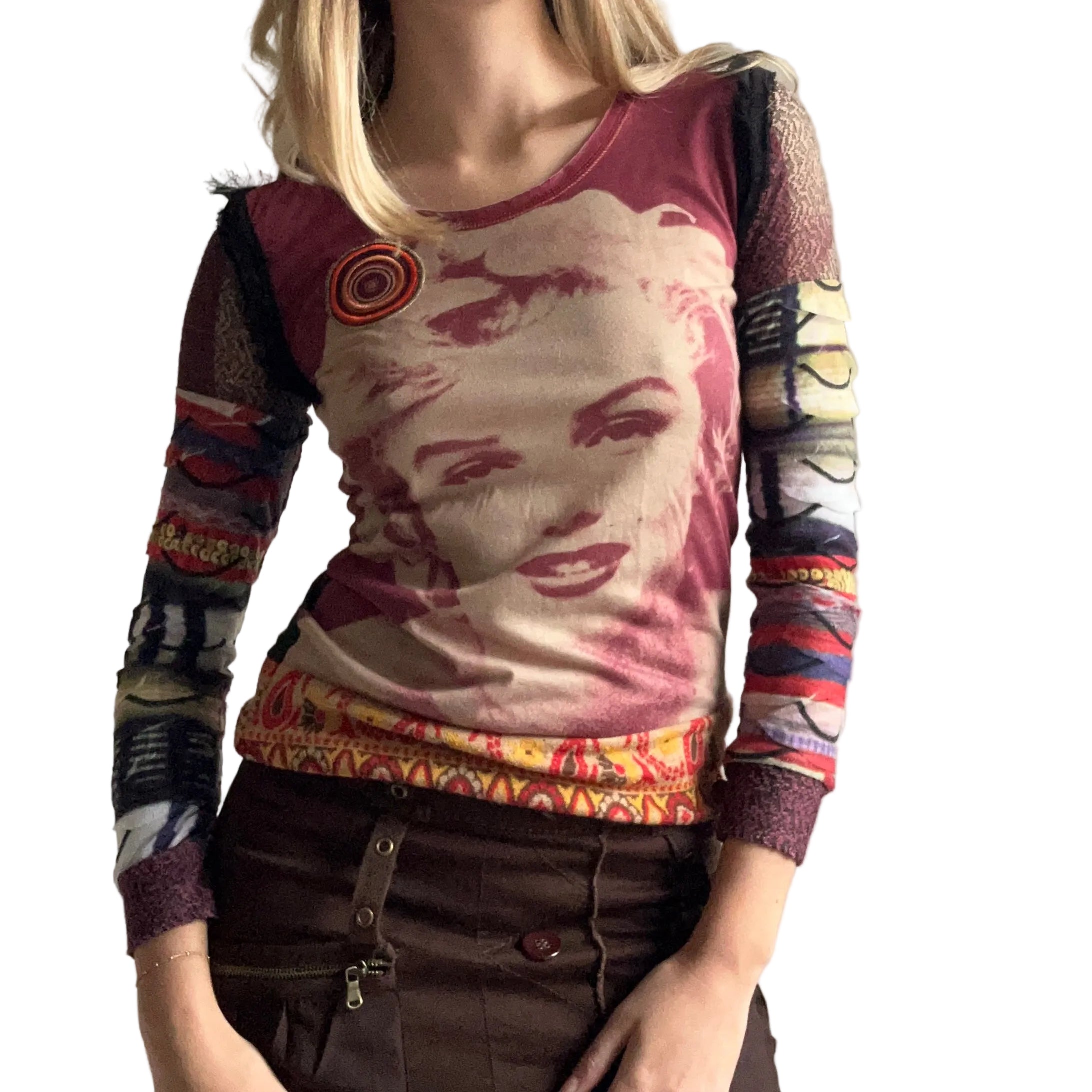 Desigual graphic long sleeve: S/M