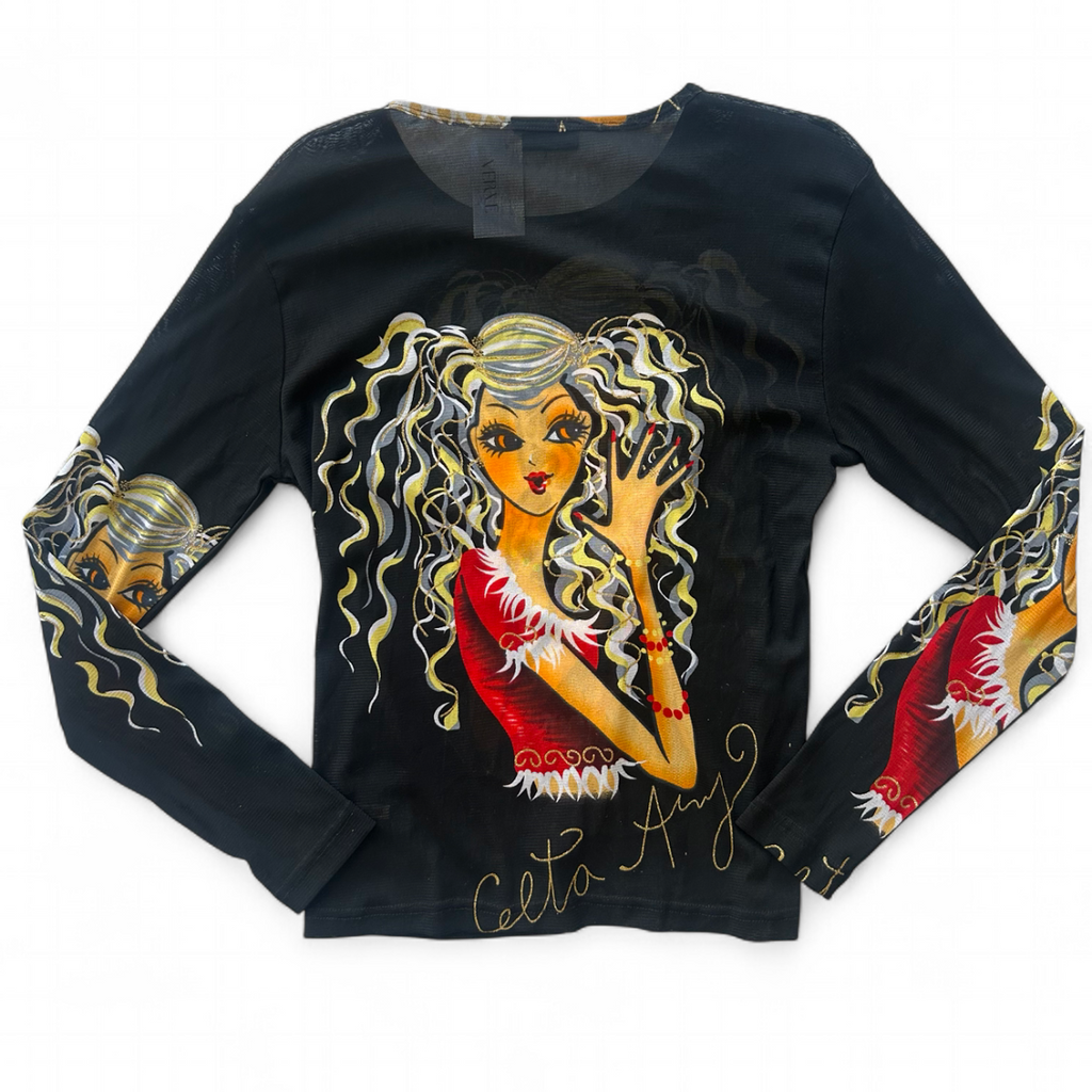 Rapture graphic mesh long sleeve size L