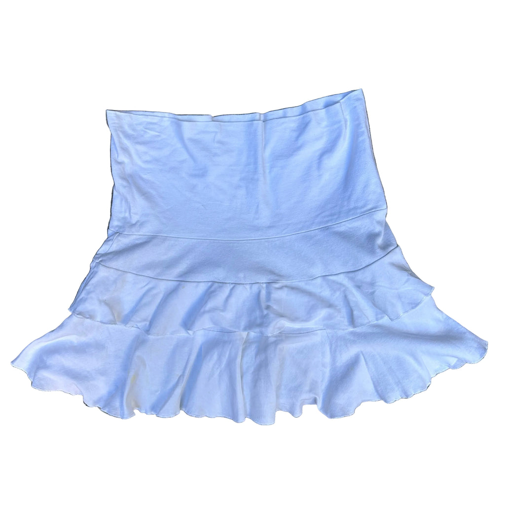 White layered mini skirt S-L