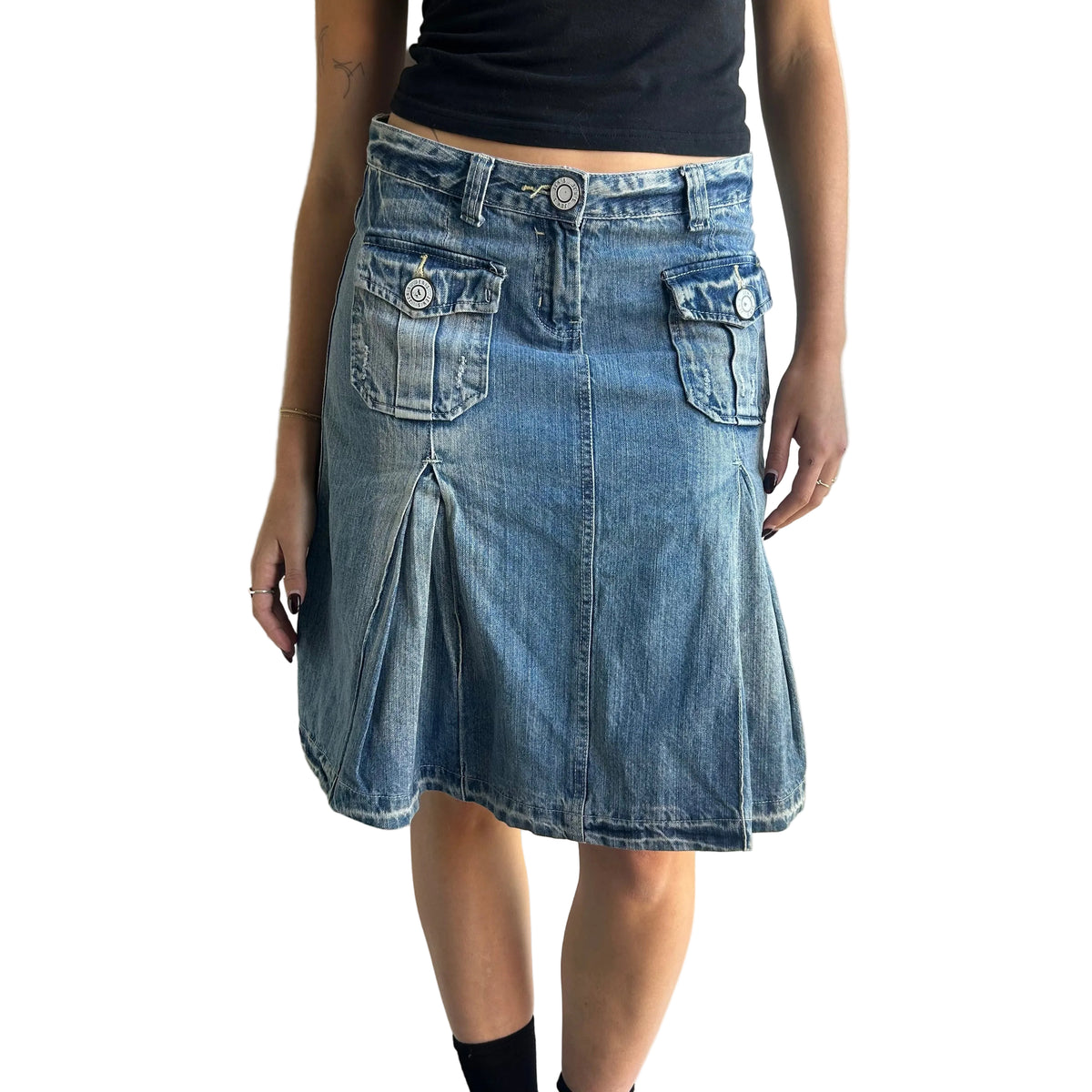 Denim midi skirt S-M