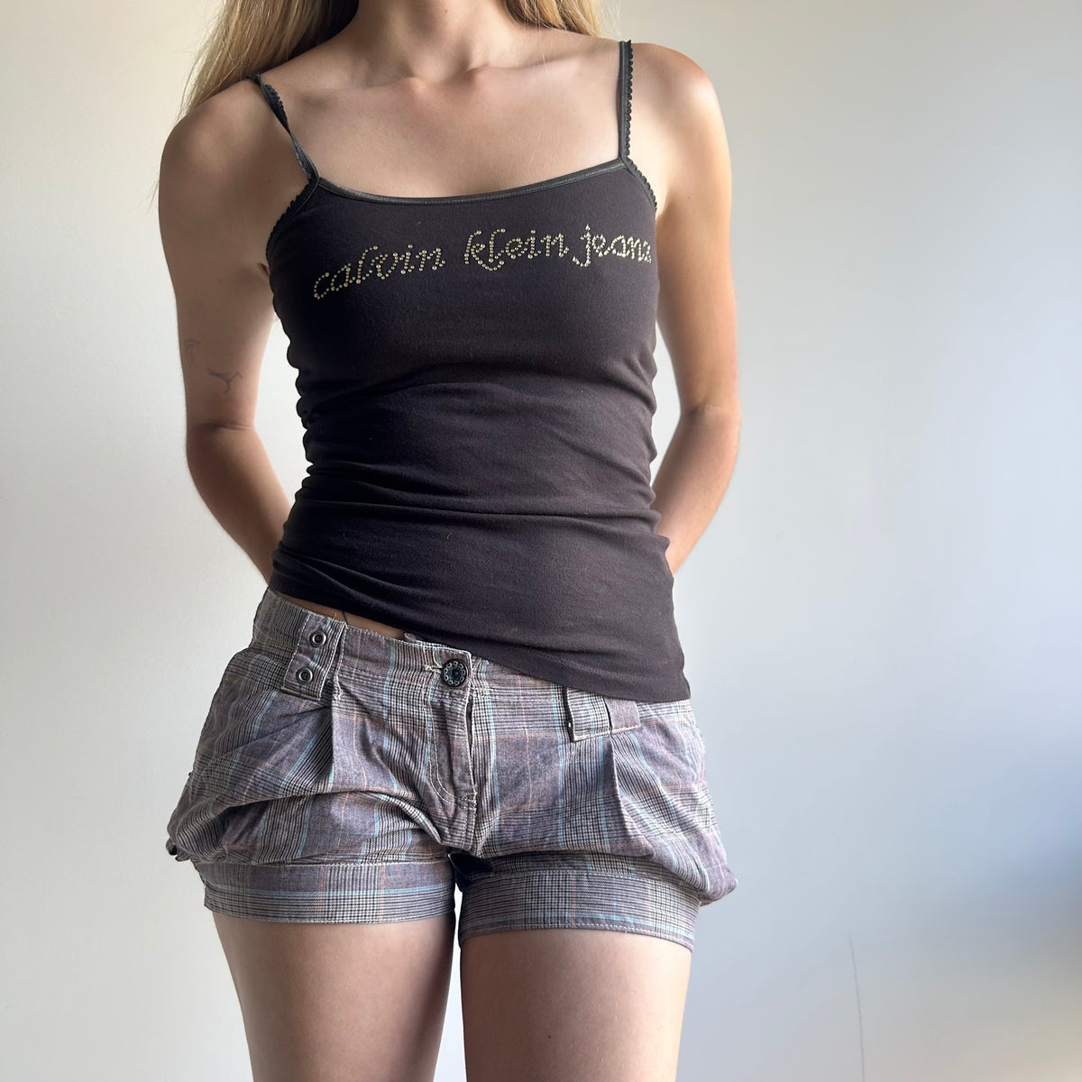 Plaid shorts S
