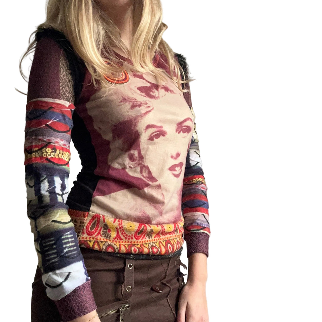 Desigual graphic long sleeve: S/M
