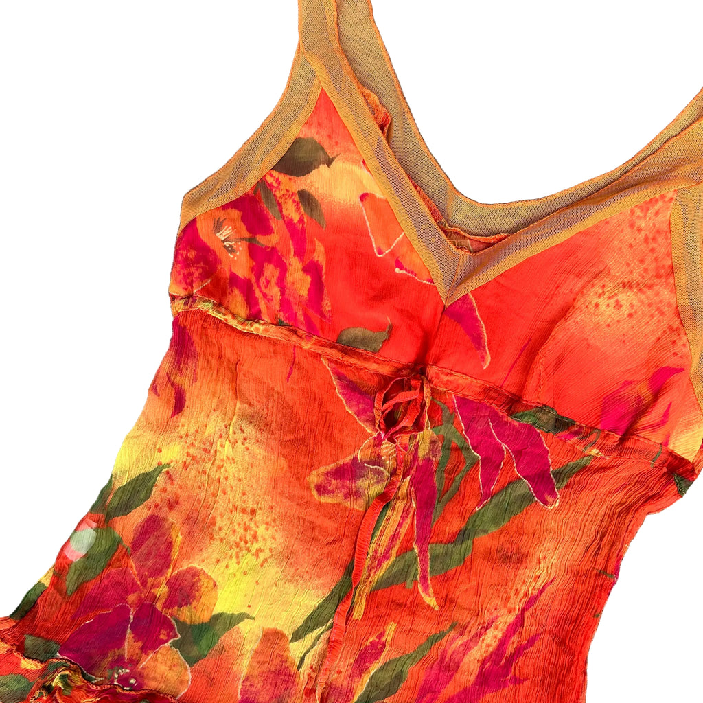 Orange silk cami: M-L