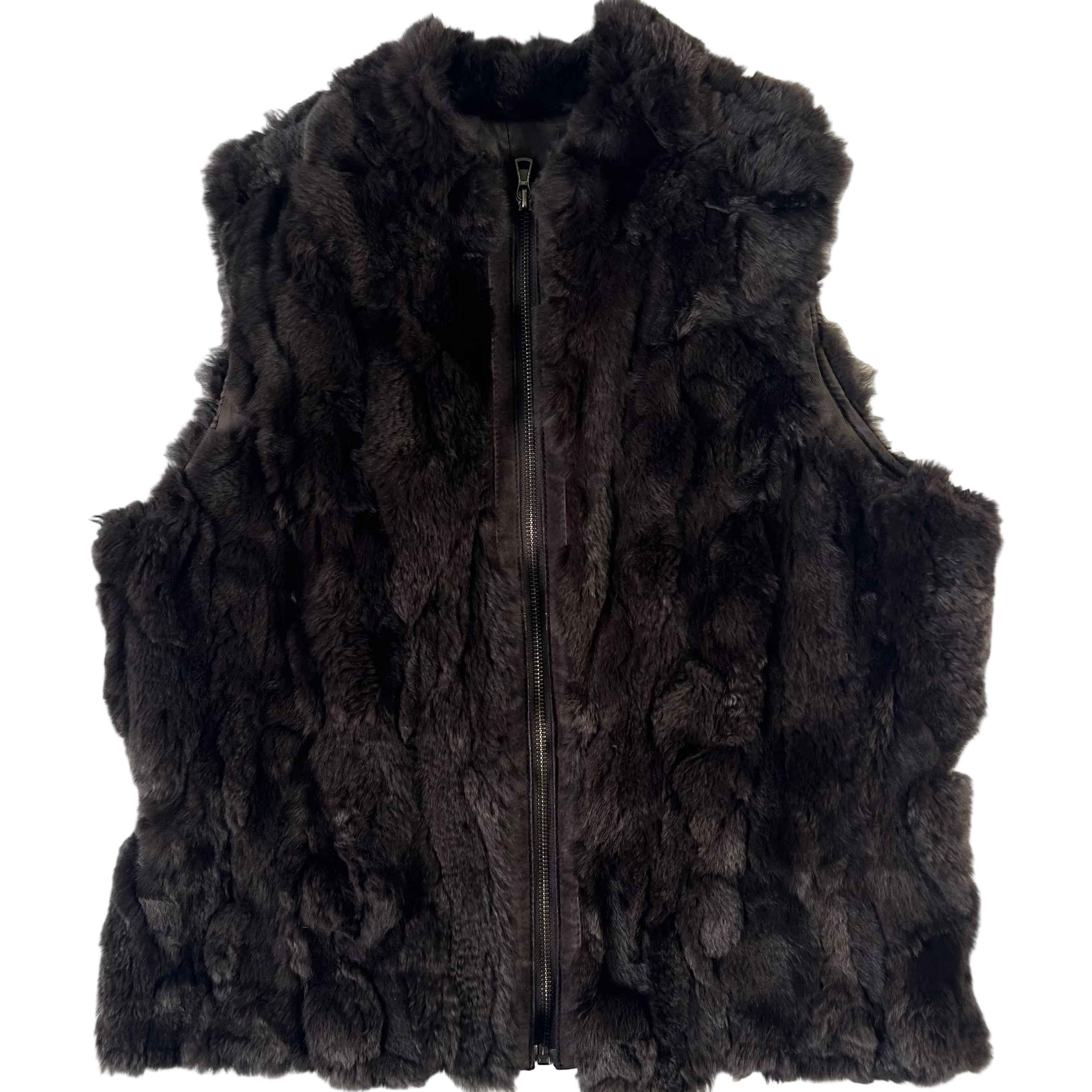 Rabbit fur vest- L