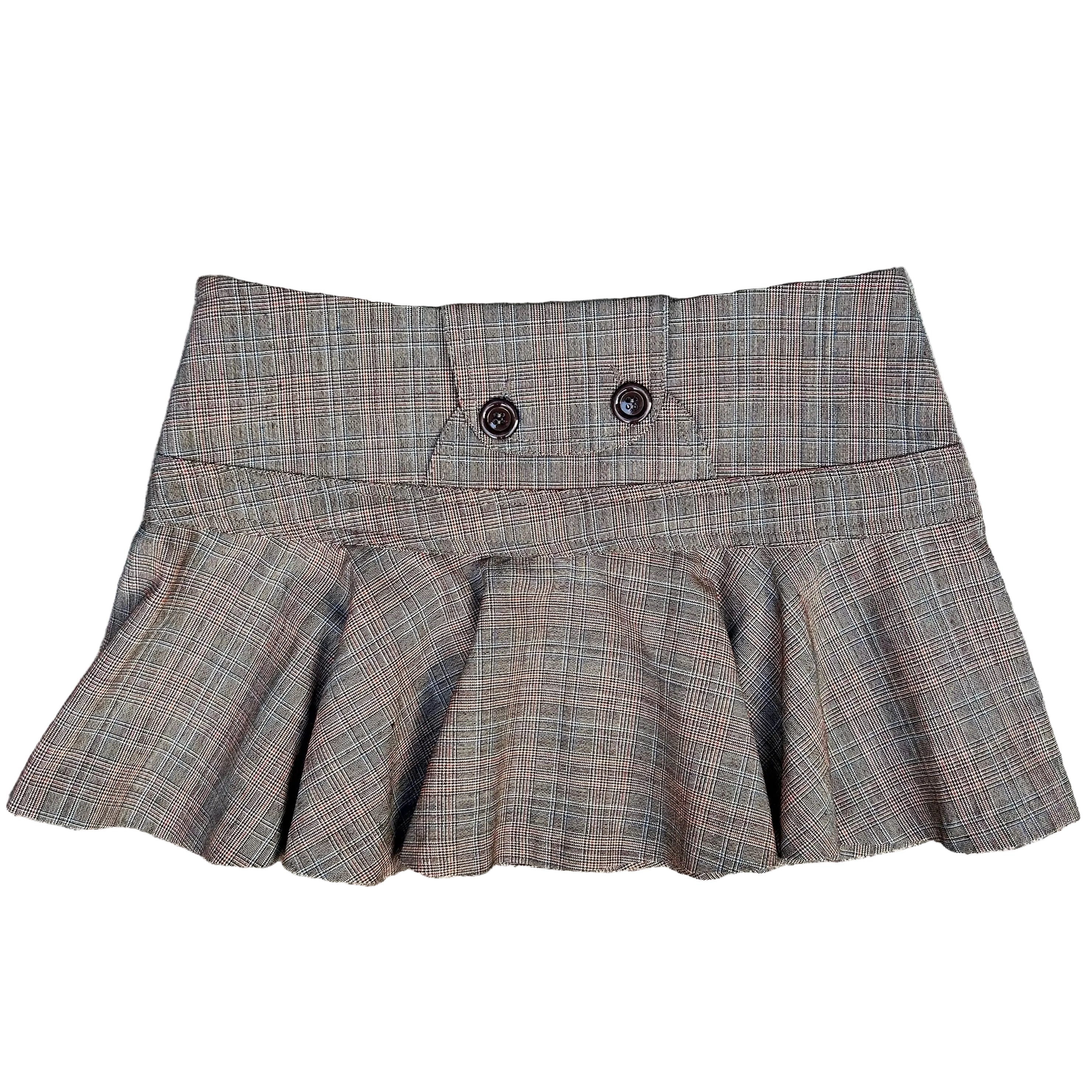 Brown mini skirt: S