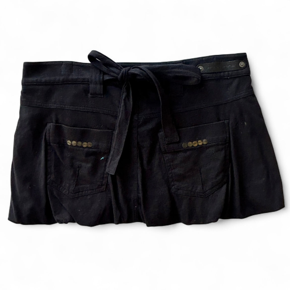 Black mini bubble skirt