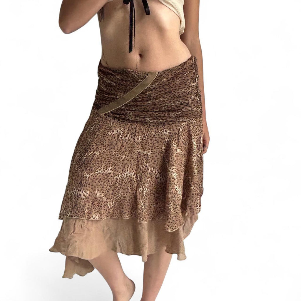 Le Fate made in Italy silk skirt- M