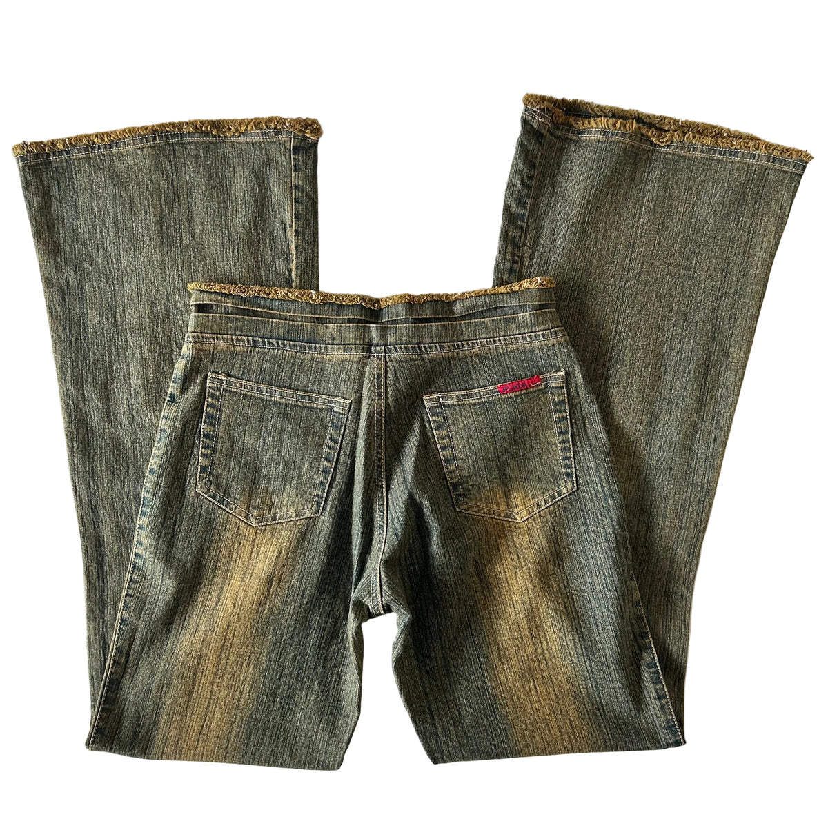Flared jeans tie up front S