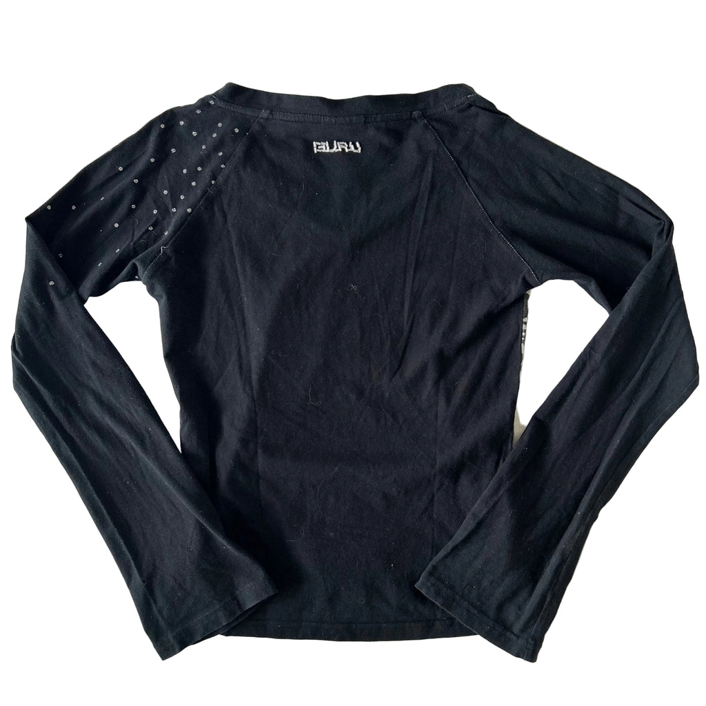 Graphic beaded long sleeve S/M