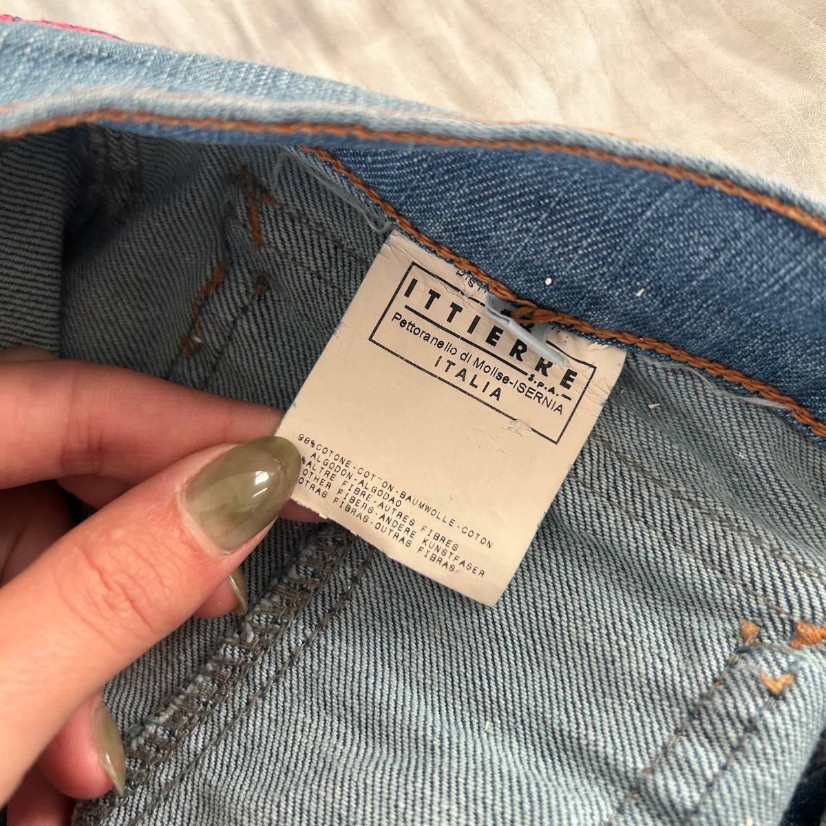 D&G distressed denim mini skirt S