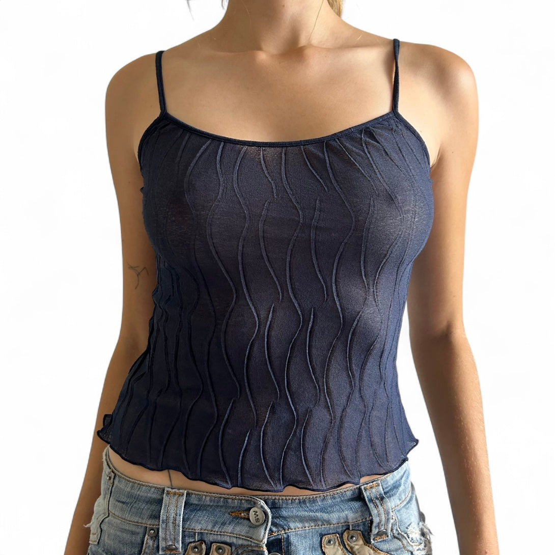 Les Tulipes made in Italy sheer blue cami sizes/m