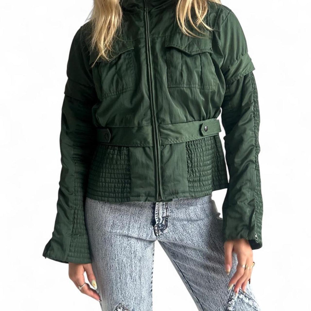 Diesel green puffer jacket- medium