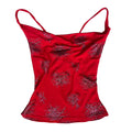 Red strappy top: small
