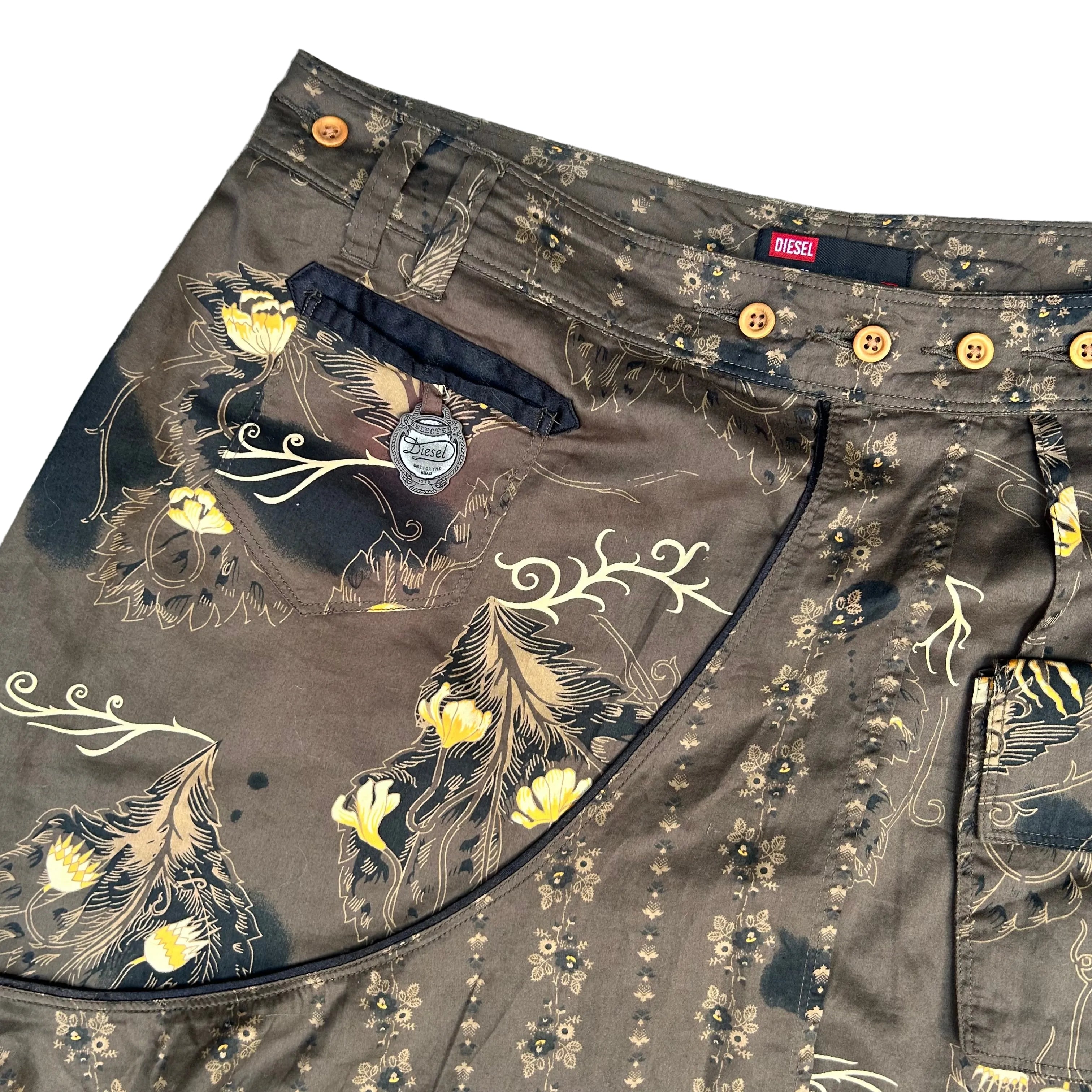 Diesel 2000s archive wrap skirt