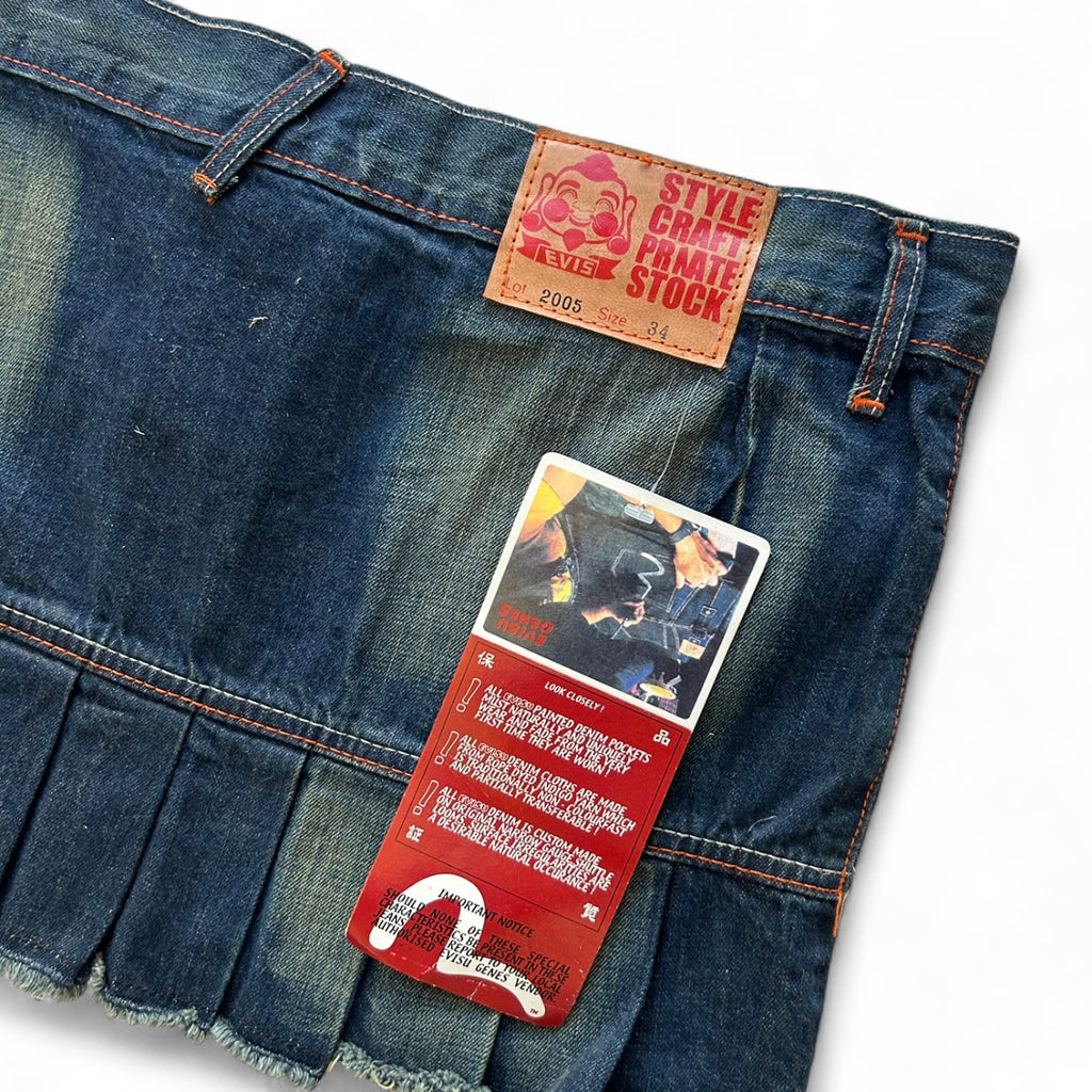 Deadstock Evisu denim skirt