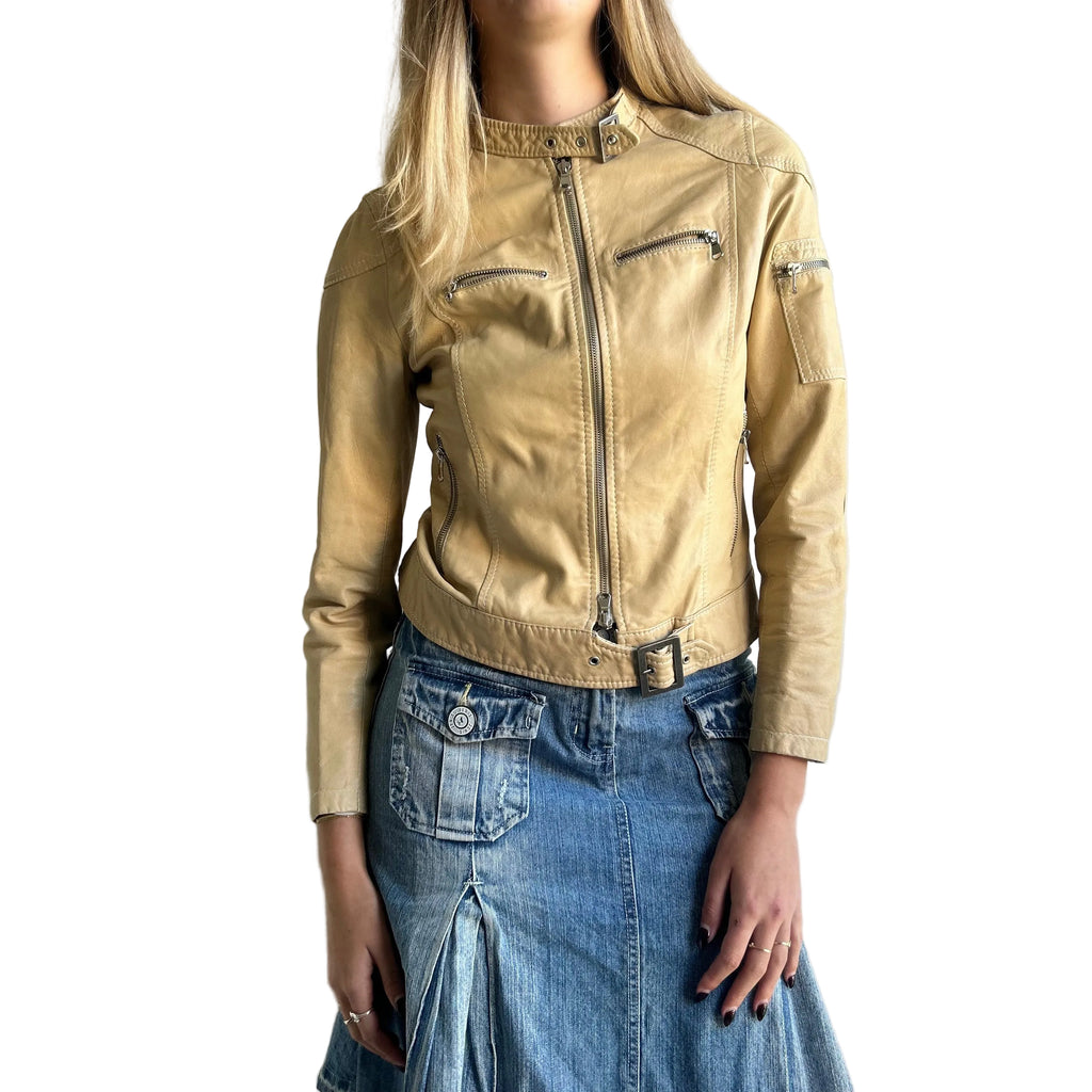 Leather jacket made in Italy small