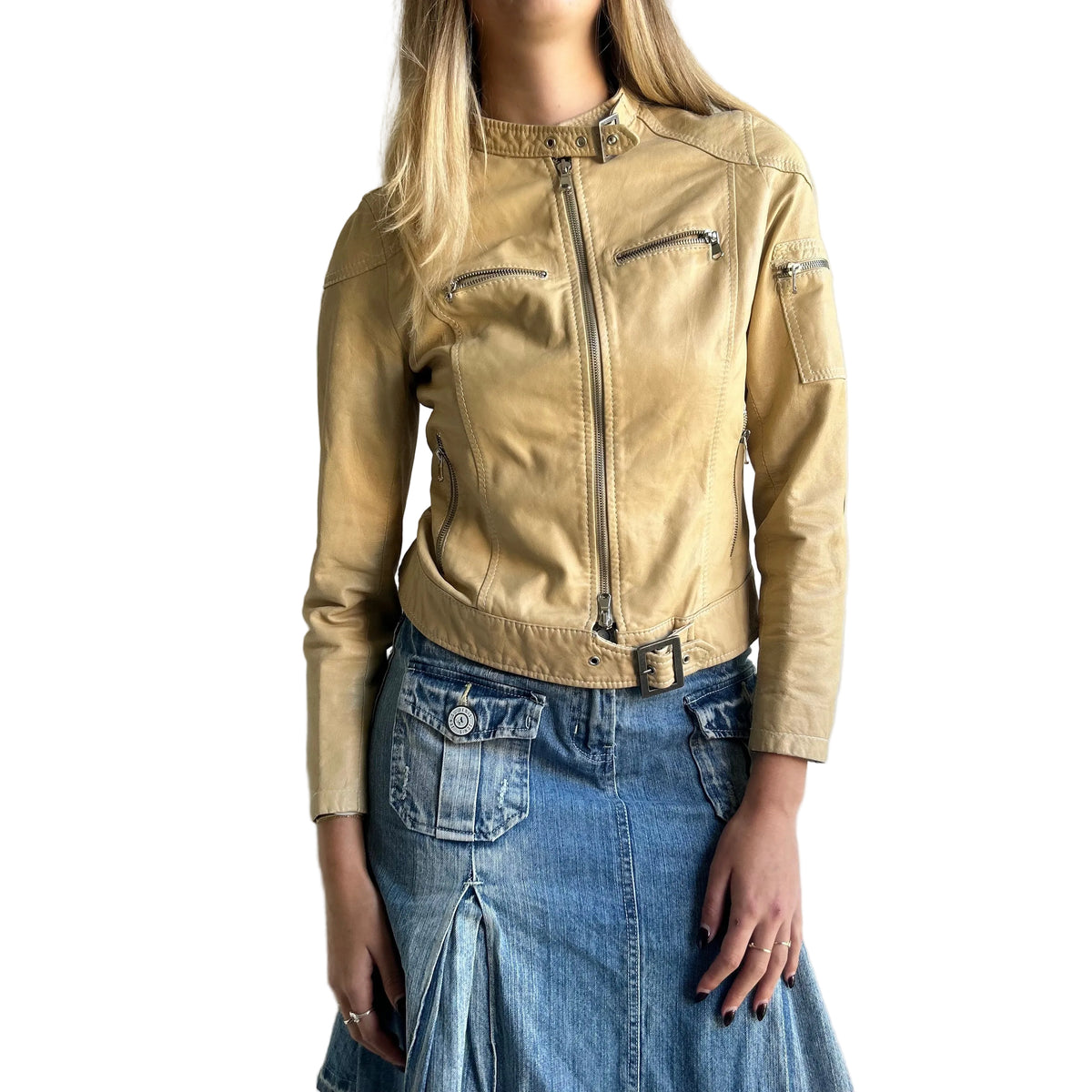 Leather jacket made in Italy small