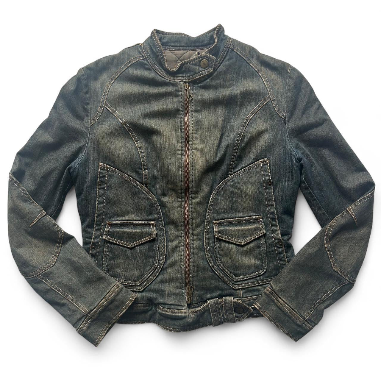 Quilted lined denim jacket- medium