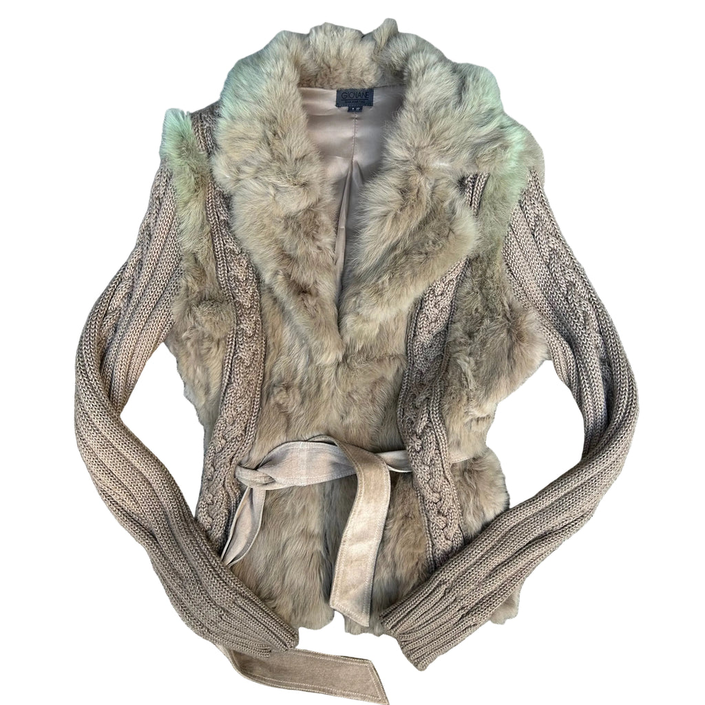 Rabbit fur knit M
