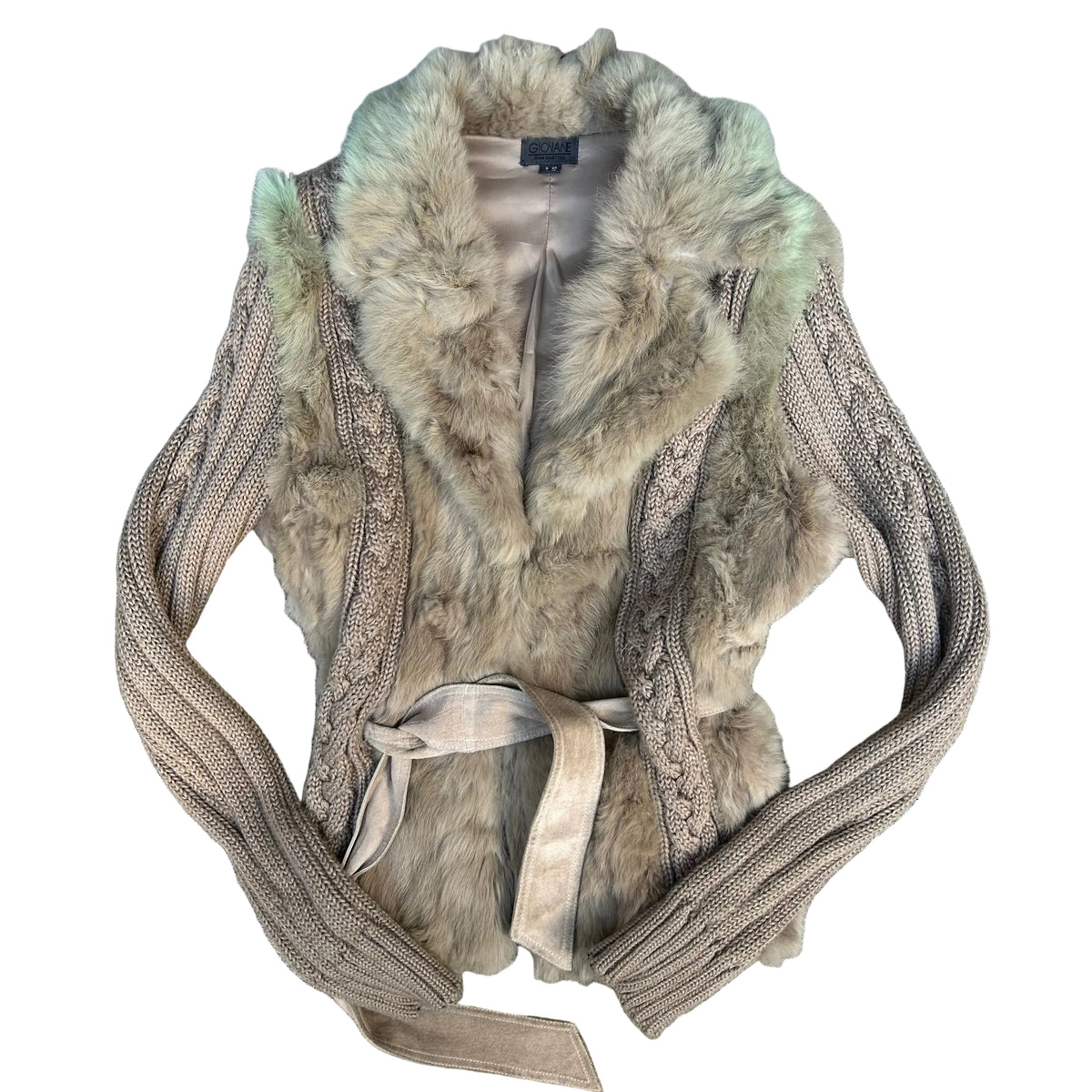 Rabbit fur knit M