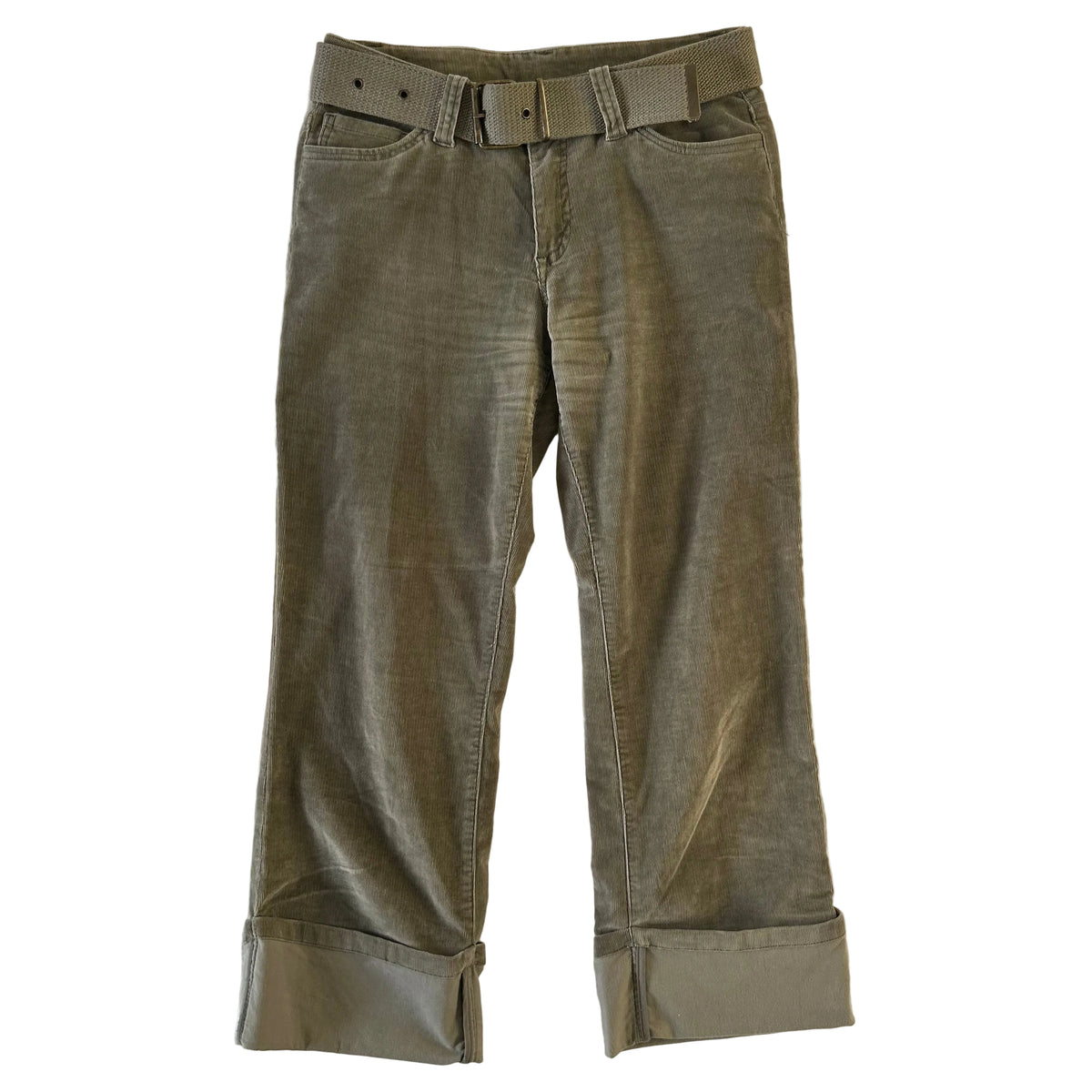 Corduroy green pants S