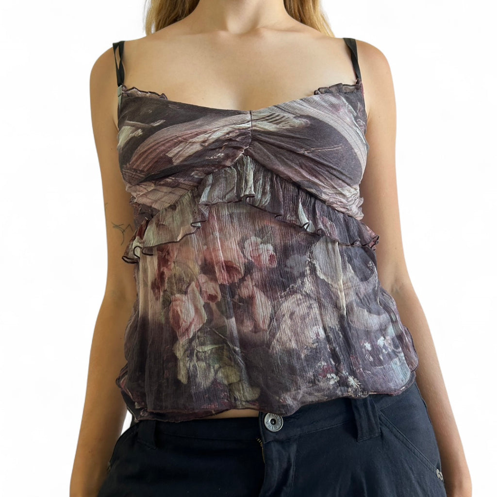 Floral made in Italy cami size M/L