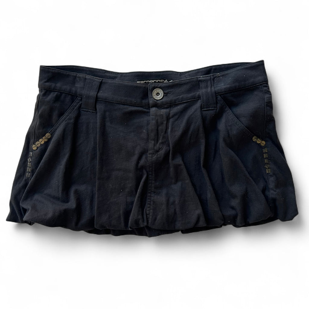 Black mini bubble skirt