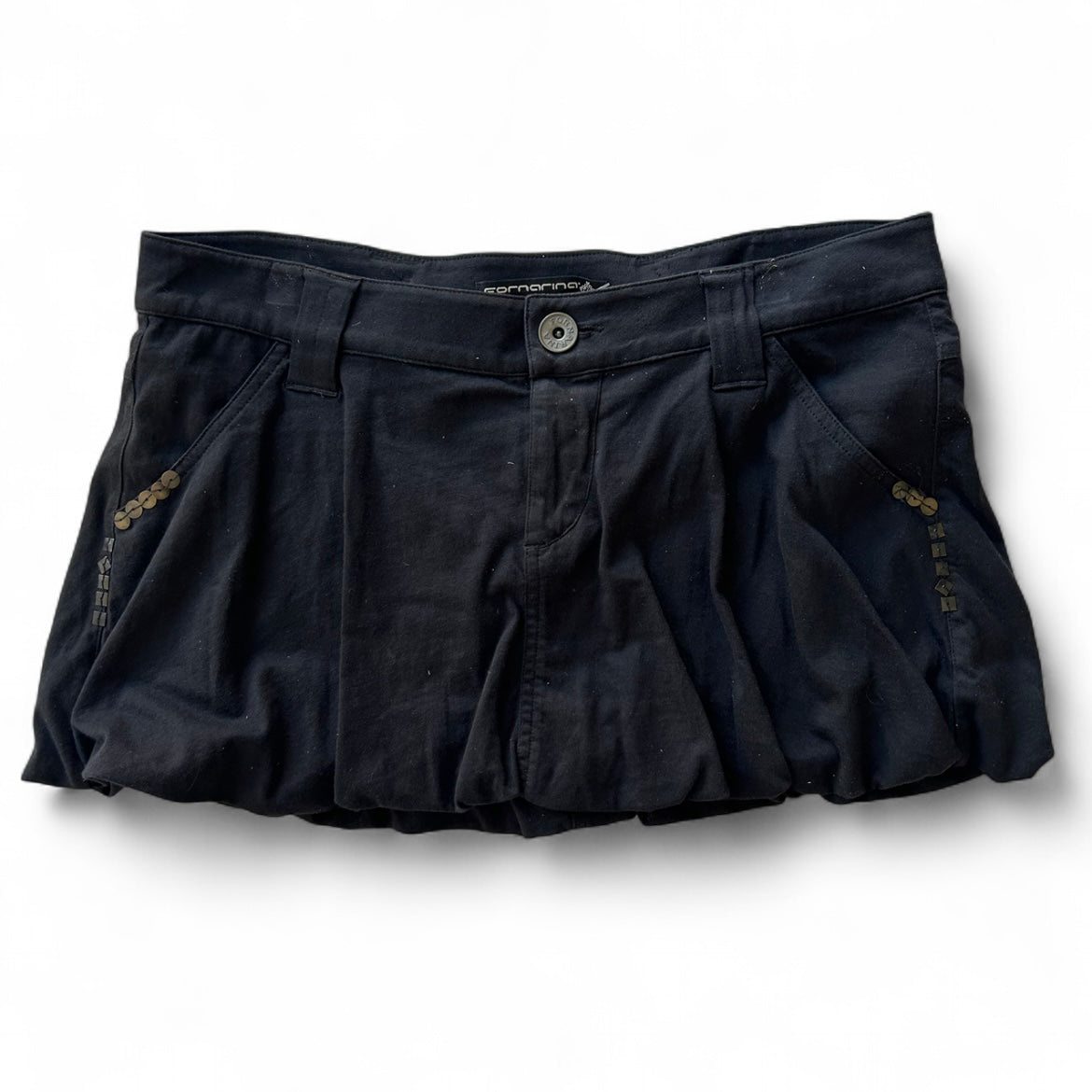 Black mini bubble skirt