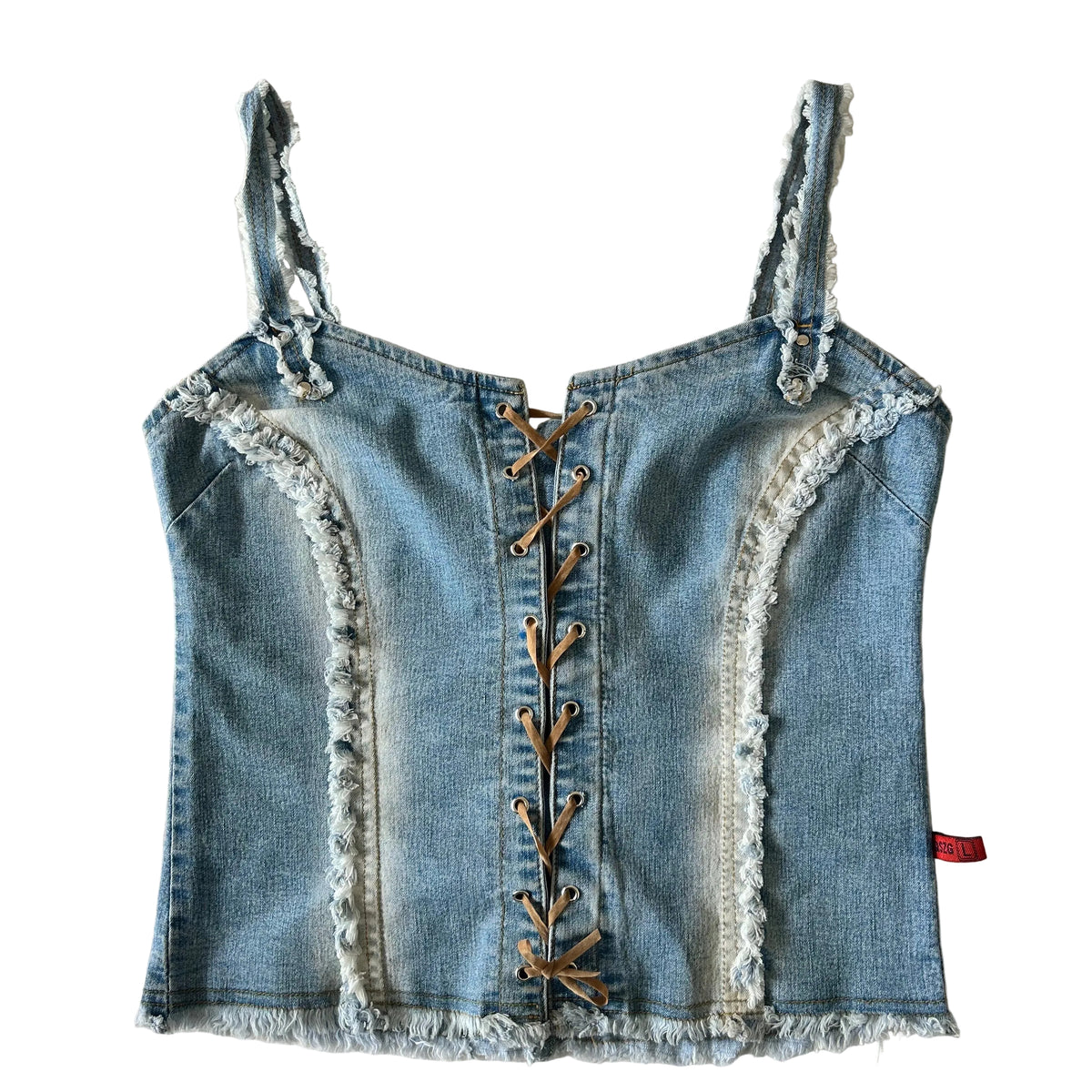 Denim tie up top M/L