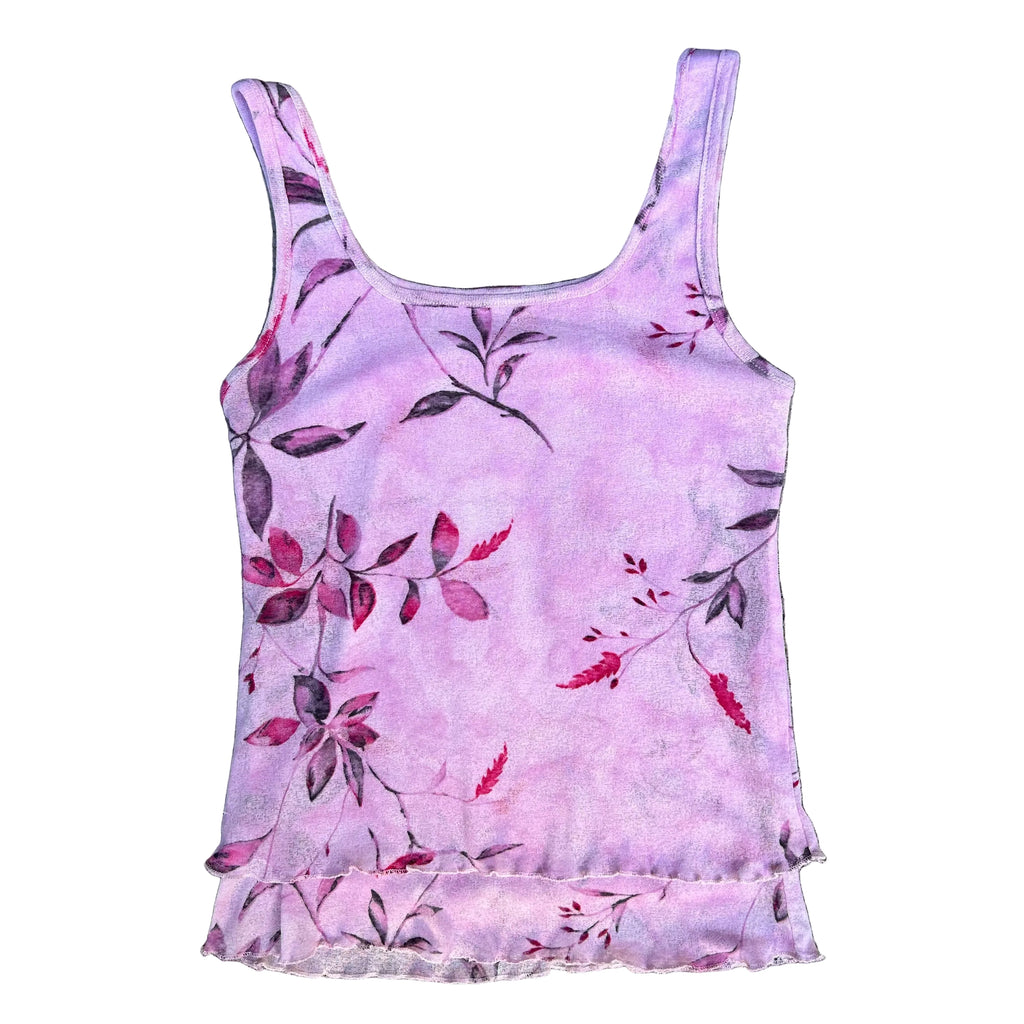 Pink floral top M-L