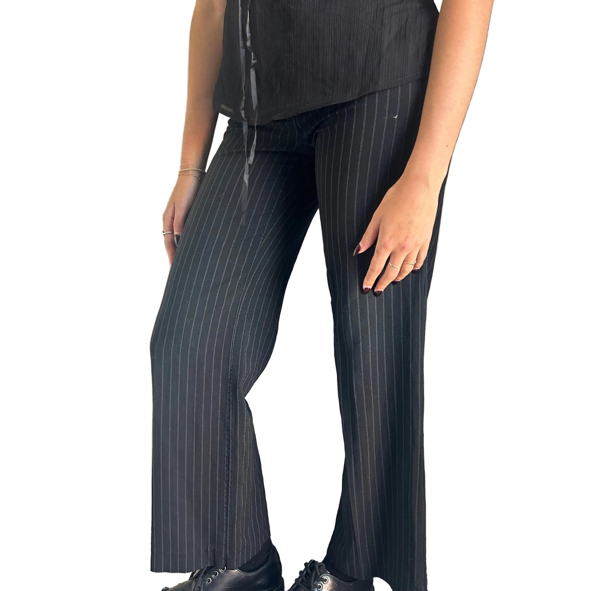 Sisley pinstripe straight slacks S/M