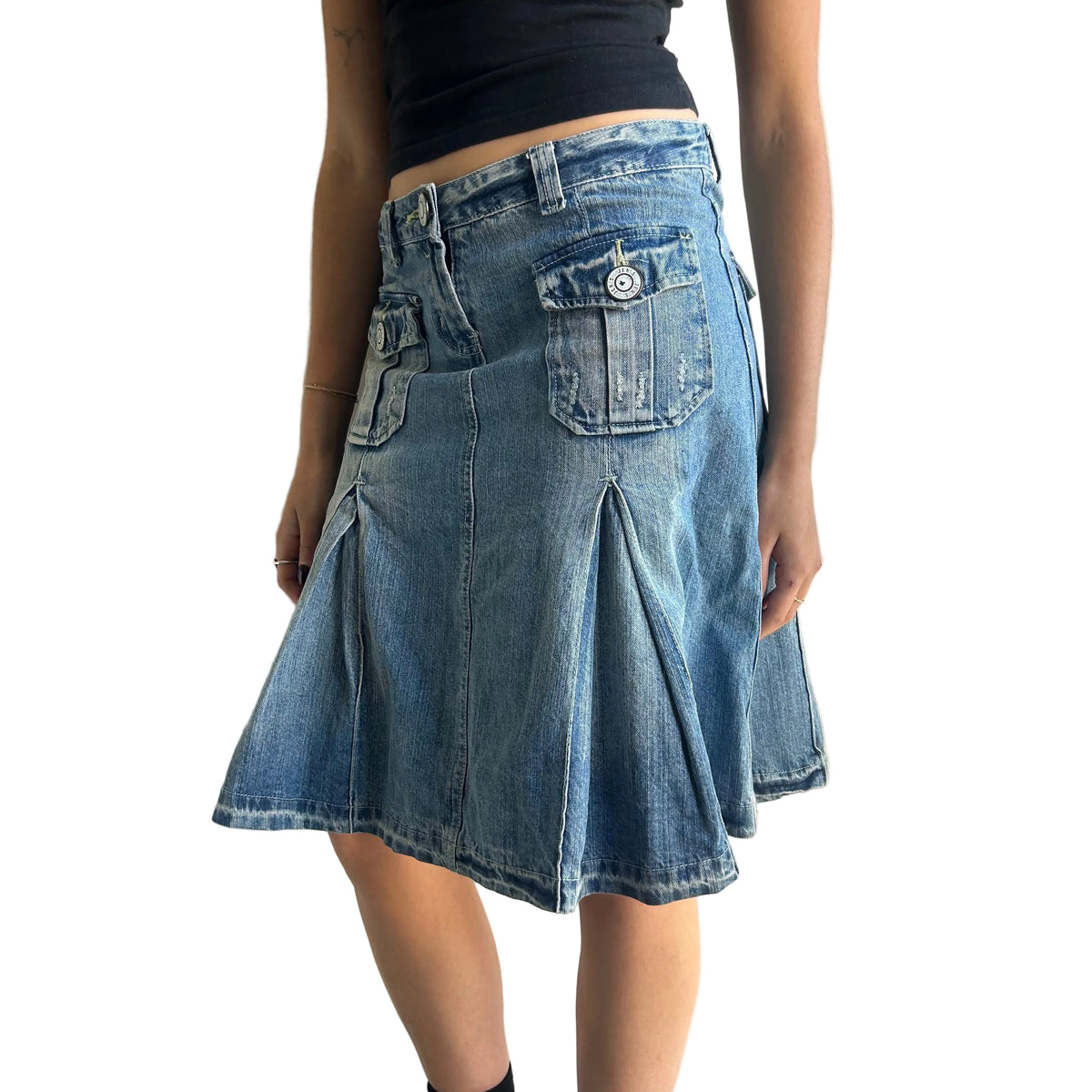Denim midi skirt S-M